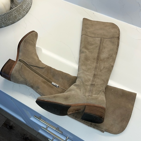 Vince Camuto Kochelda Taupe Sand colored Knee High Boots - Picture 2 of 16